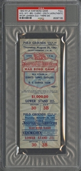 1943 War Bond Game Ticket - Babe Ruths Final HR vs. Walter Johnson